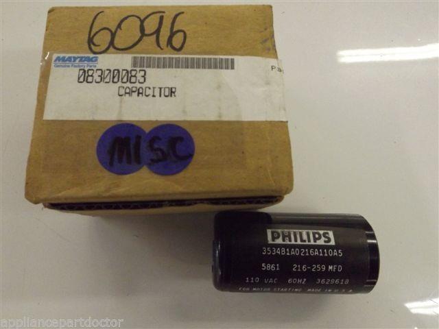Maytag KithchenAid Garbage Disposer 08300083 CAPACITOR NEW IN BOX Maytag KithchenAid Garbage Disposer 08300083 CAPACITOR NEW IN BOX
